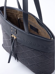 Lakeland Leather Blue Wasdale Tote Bag - Image 3 of 7