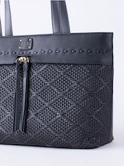 Lakeland Leather Blue Wasdale Tote Bag - Image 4 of 7