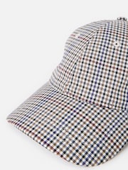 Oliver Bonas Brown Houndstooth Embroidered Cherry Cap Hat - Image 4 of 5