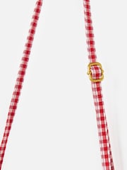 Oliver Bonas Red Tina  Gingham Bow Clutch Bag - Image 4 of 7
