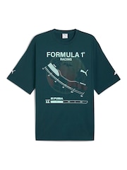 Puma Green F1 Graphic Relaxed T-Shirt - Image 1 of 2