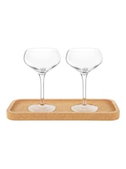 Jeray 3 Piece Clear Final Touch Espresso Martini Flight Glasses - Image 2 of 5