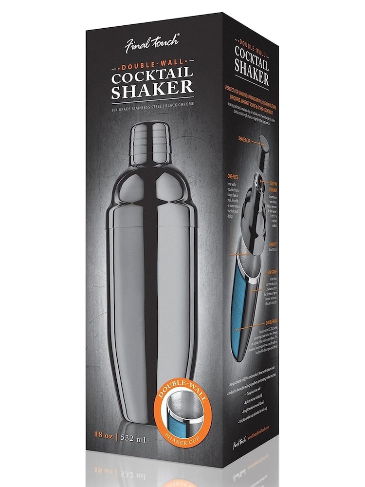 Jeray Black Chrome Final Touch Cocktail Shaker - Image 4 of 4