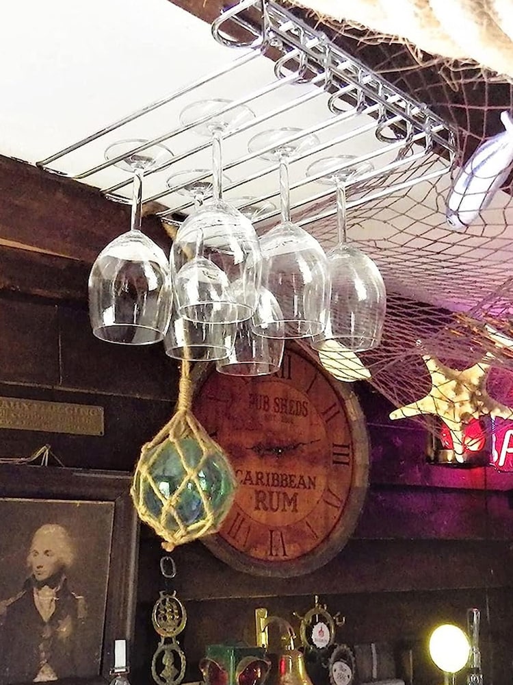 Jeray Chrome Bar Originale Wall Glass Rack - Image 1 of 4