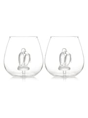 Jeray Set of 2 Clear Bar Penguin In A Glass 400ml - Image 2 of 4