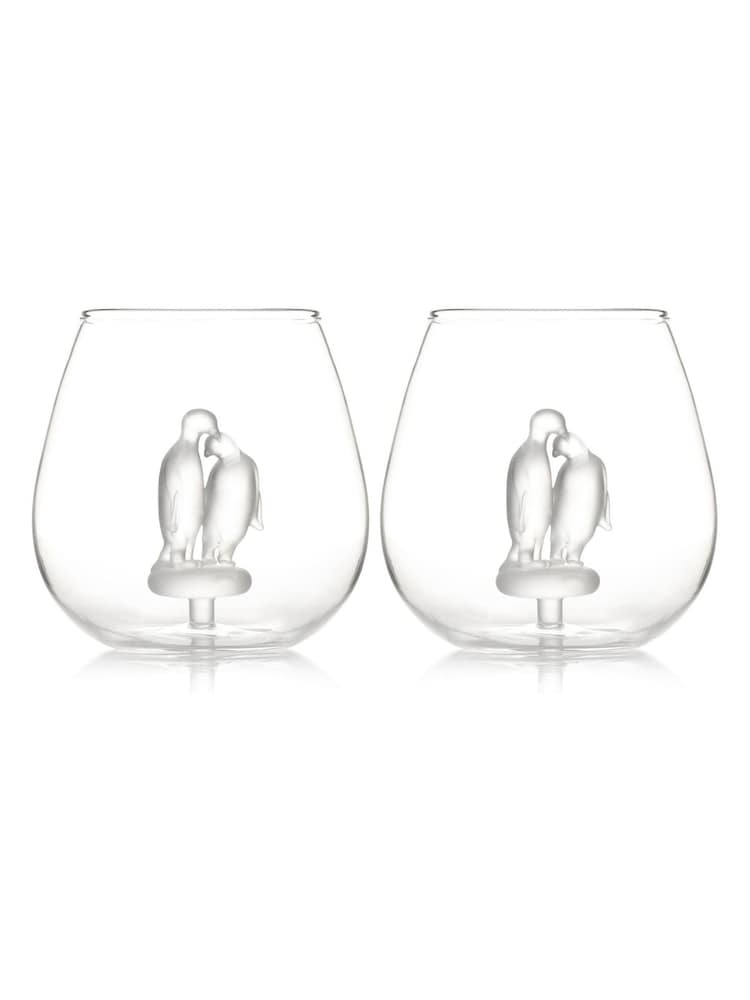 Jeray Set of 2 Clear Bar Penguin In A Glass 400ml - Image 2 of 4