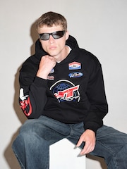 Melns - EDIT License JT Racing Graphic Hoodie - Attēls 1 no 9