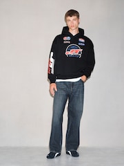 Melns - EDIT License JT Racing Graphic Hoodie - Attēls 2 no 9