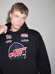 Melns - EDIT License JT Racing Graphic Hoodie - Attēls 6 no 9