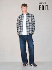 Dark Blue Baggy Fit EDIT Carpenter Jeans - Image 13 of 13