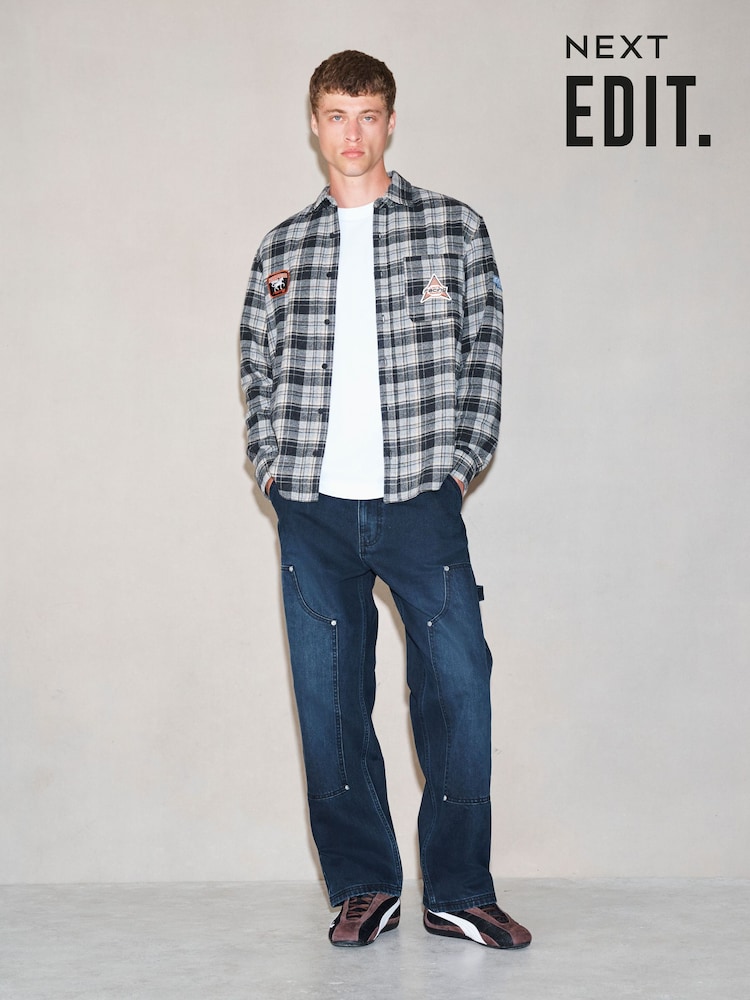 Dark Blue Baggy Fit EDIT Carpenter Jeans - Image 13 of 13