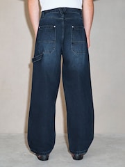 Dark Blue Baggy Fit EDIT Carpenter Jeans - Image 4 of 13