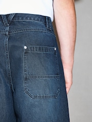 Dark Blue Baggy Fit EDIT Carpenter Jeans - Image 6 of 13