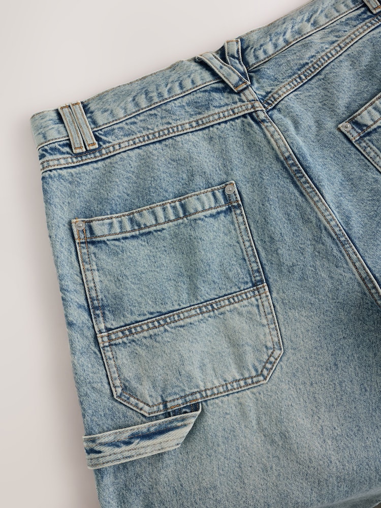 Bleach Blue Baggy Fit EDIT Carpenter Jeans - Image 11 of 11