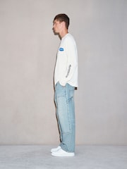 Bleach Blue Baggy Fit EDIT Carpenter Jeans - Image 3 of 11