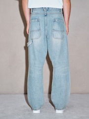 Bleach Blue Baggy Fit EDIT Carpenter Jeans - Image 5 of 11