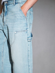 Bleach Blue Baggy Fit EDIT Carpenter Jeans - Image 6 of 11
