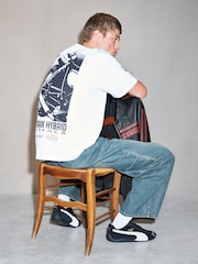 Black/White Motorbike Graphic Edit T-Shirt - Image 1 of 5
