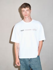 Black/White Motorbike Graphic Edit T-Shirt - Image 2 of 5