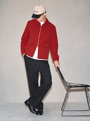 Red EDIT Collared Twin Pocket Jacket - Image 2 of 12