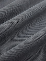 Grey EDIT Heavyweight Boxy Fit Long Sleeve Polo Shirt - Image 8 of 8