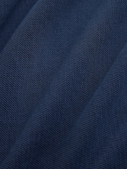 Navy EDIT Heavyweight Boxy Fit Long Sleeve Polo Shirt - Image 6 of 7