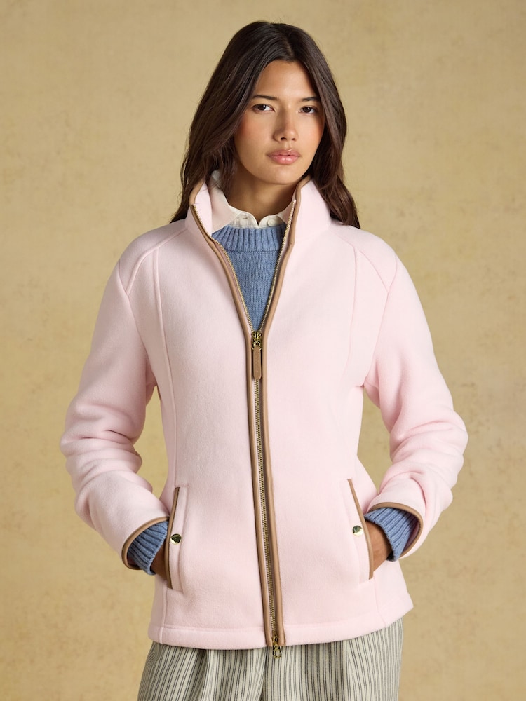 Hellpink - Joules Heritage Polarfleecejacke mit Reißverschluss - Bild 1 von 9