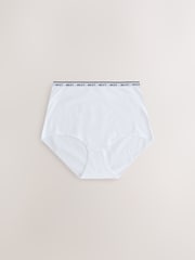 Blue Full Brief Cotton Logo Knickers 4 Pack - Image 4 of 8