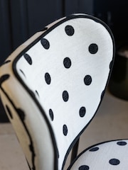 Rockett St George Set of 2 Monochrome Polka Noir Perfect Dining Chairs - Image 2 of 9