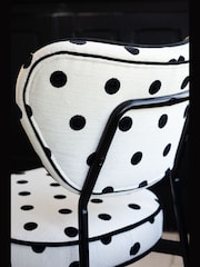 Rockett St George Set of 2 Monochrome Polka Noir Perfect Dining Chairs - Image 3 of 9