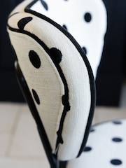 Rockett St George Set of 2 Monochrome Polka Noir Perfect Dining Chairs - Image 4 of 9