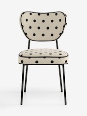 Rockett St George Set of 2 Monochrome Polka Noir Perfect Dining Chairs - Image 6 of 9