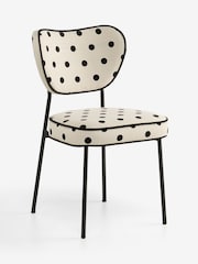 Rockett St George Set of 2 Monochrome Polka Noir Perfect Dining Chairs - Image 7 of 9