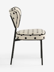 Rockett St George Set of 2 Monochrome Polka Noir Perfect Dining Chairs - Image 8 of 9