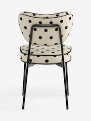Rockett St George Set of 2 Monochrome Polka Noir Perfect Dining Chairs - Image 9 of 9