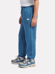 New Balance Blue French Terry Small Logo Joggers - Image 3 of 8