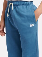 New Balance Blue French Terry Small Logo Joggers - Image 5 of 8