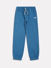 New Balance Blue French Terry Small Logo Joggers - Image 6 of 8