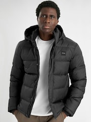 Calvin Klein Golf Black Vanta Hooded Puffa Jacket - Image 1 of 10