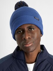 Calvin Klein Golf Blue Linden Bobble Beanie - Image 1 of 7