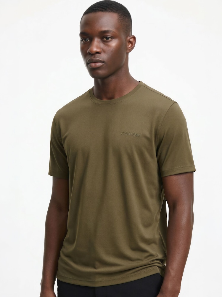 Calvin Klein Golf Green Urban Tech T-Shirt - Image 1 of 8 Calvin Klein Golf Green Urban Tech T-Shirt - Image 1 of 8