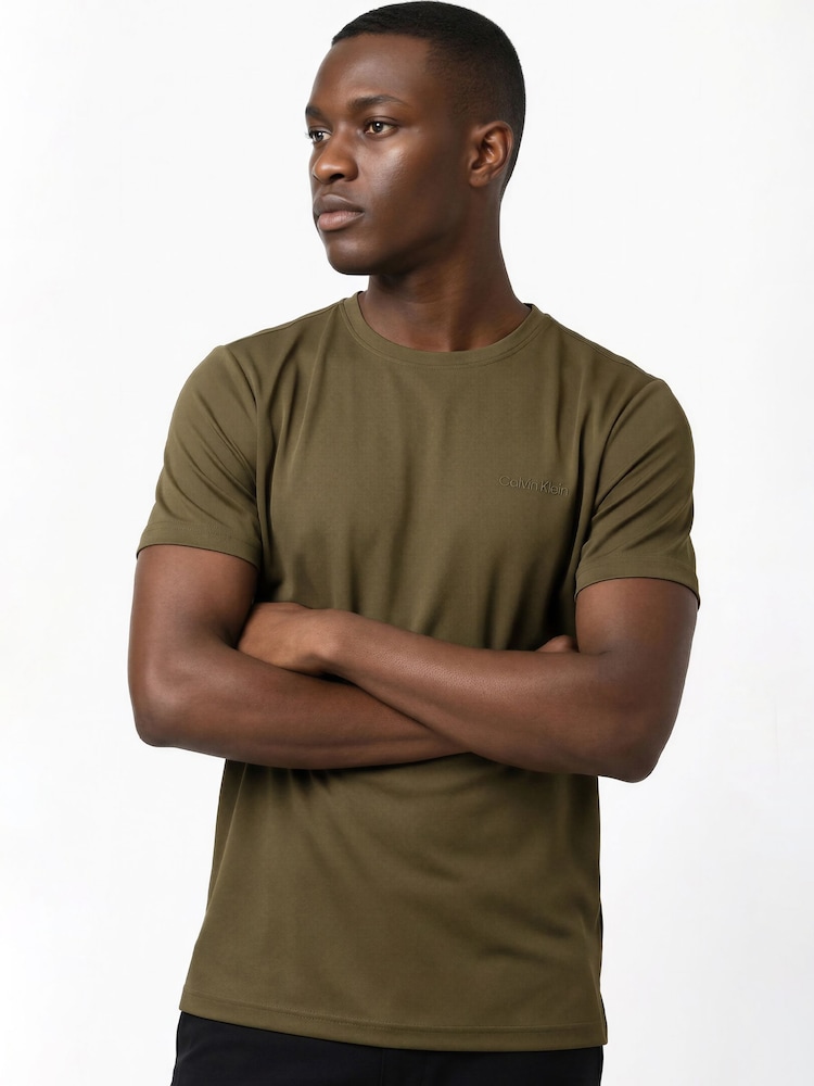 Calvin Klein Golf Green Urban Tech T-Shirt - Image 2 of 8 Calvin Klein Golf Green Urban Tech T-Shirt - Image 2 of 8