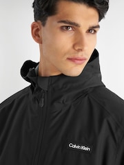 Calvin Klein Golf Black Feather Dry 15K Hooded Waterproof Jacket - Image 2 of 11