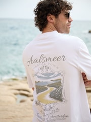 ホワイト - Threadbare リラックスフィットピーチ加工コットン Tシャツ - 画像 1 / 5