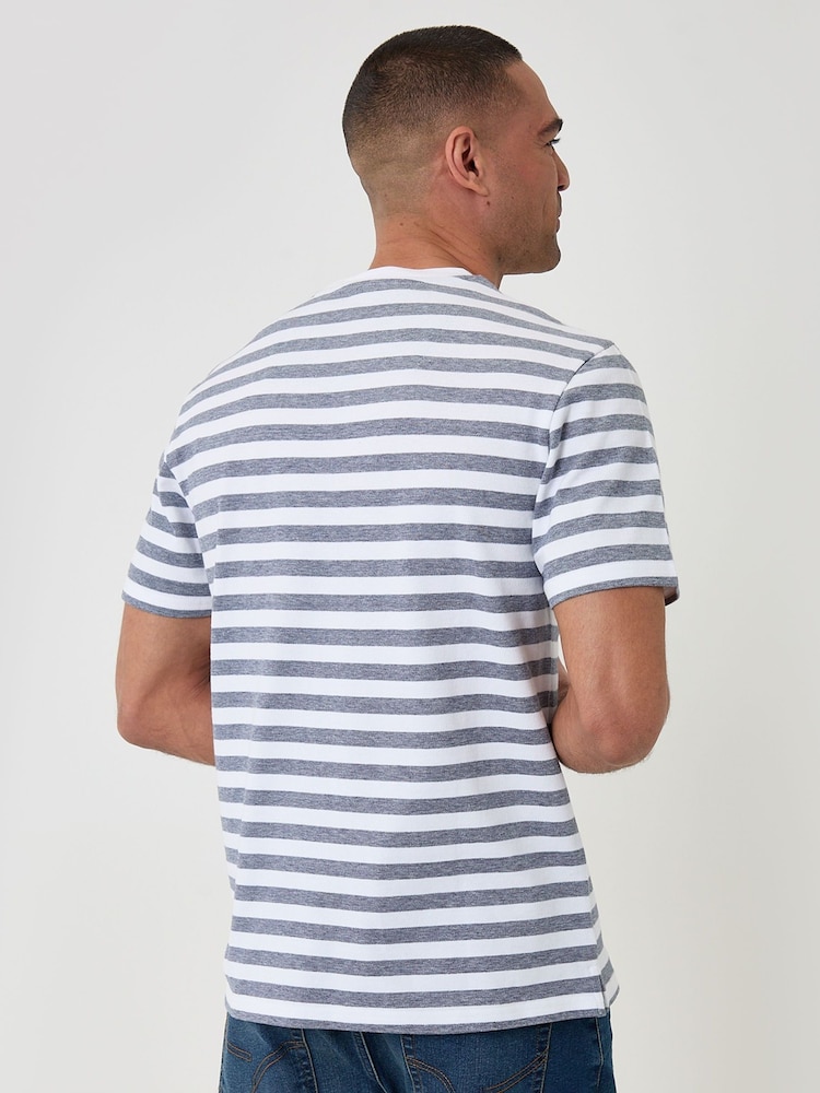 Threadbare Stripe Cotton Pique T-Shirt - Imagen 2 de 4