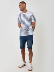 Threadbare Stripe Cotton Pique T-Shirt - Imagen 3 de 4