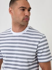 Threadbare Stripe Cotton Pique T-Shirt - Imagen 4 de 4