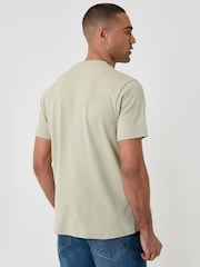 Threadbare Green Cotton Crew Neck Script T-Shirt - Image 2 of 4