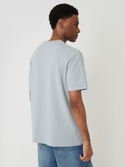 Threadbare Grey Relaxed Fit Textured Crew Neck T-Shirt - Image 2 of 4