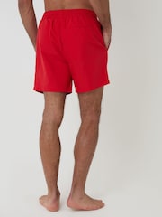 Threadbare Red - Palm Tree Print Embroidered Quick Dry Swim Shorts - Image 2 of 4